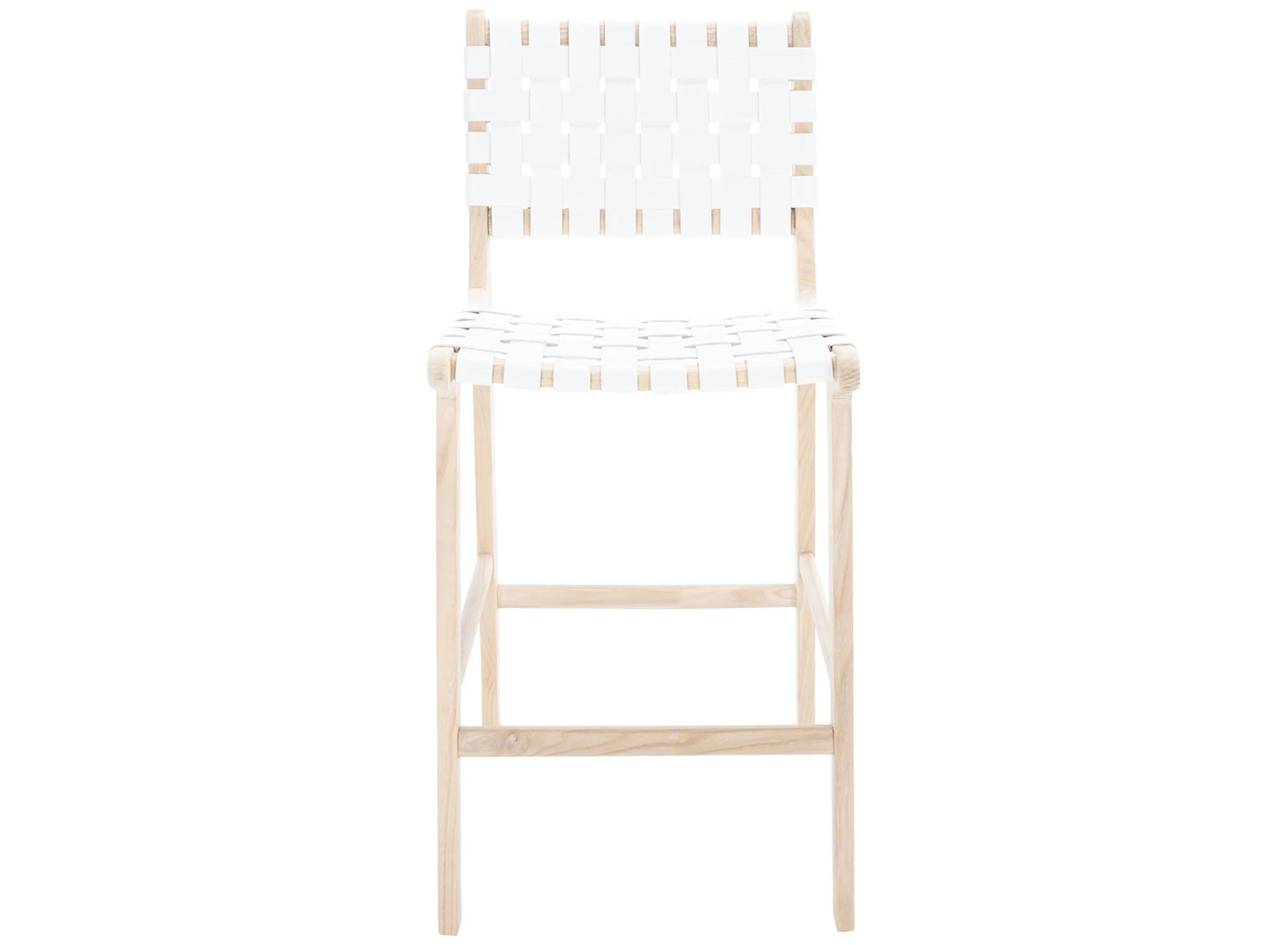 Safavieh Adah Leather Counter Stool - White
