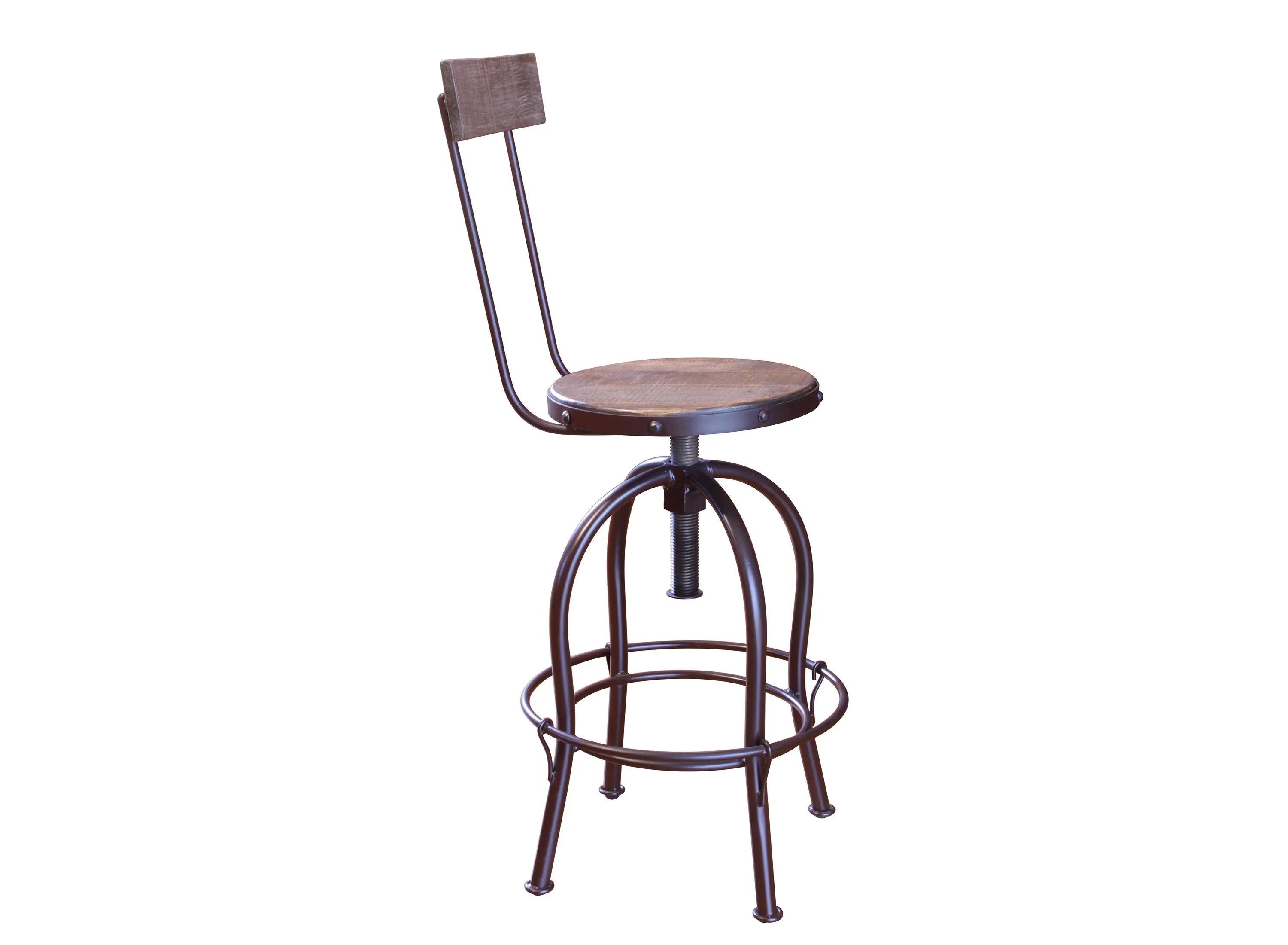 Antique Adjustable Height Stool