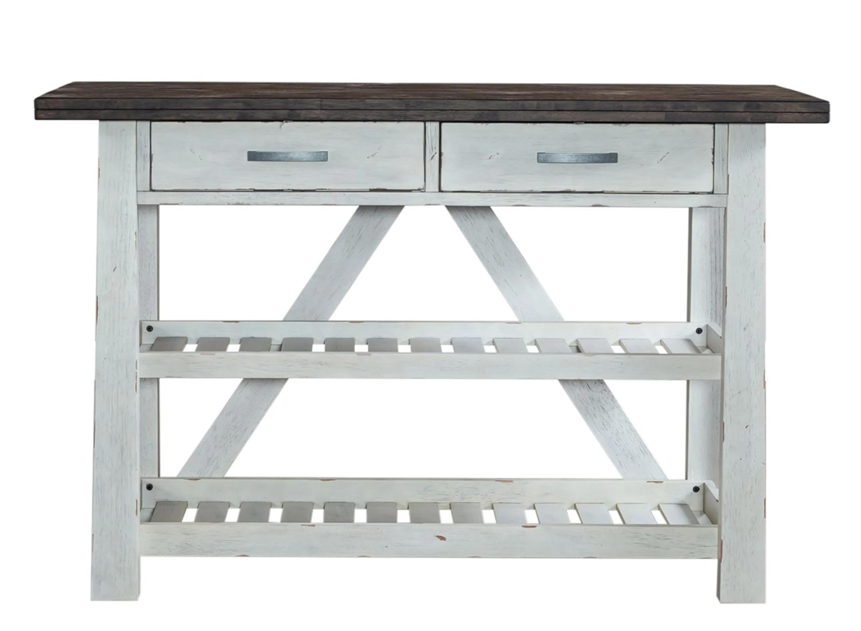 Rustic Haven Two Tone White Server