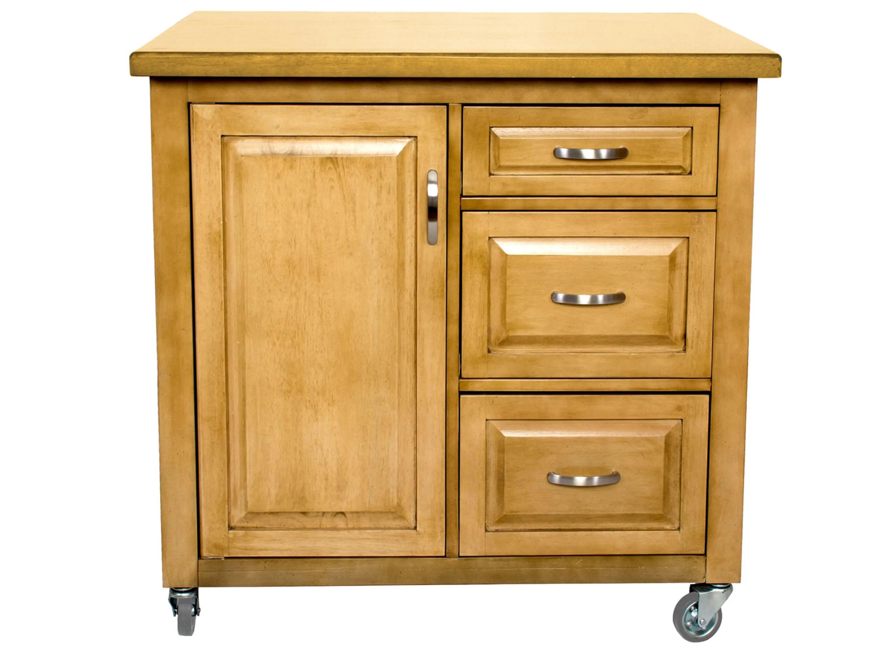 Oak Selections Kitchen Cart