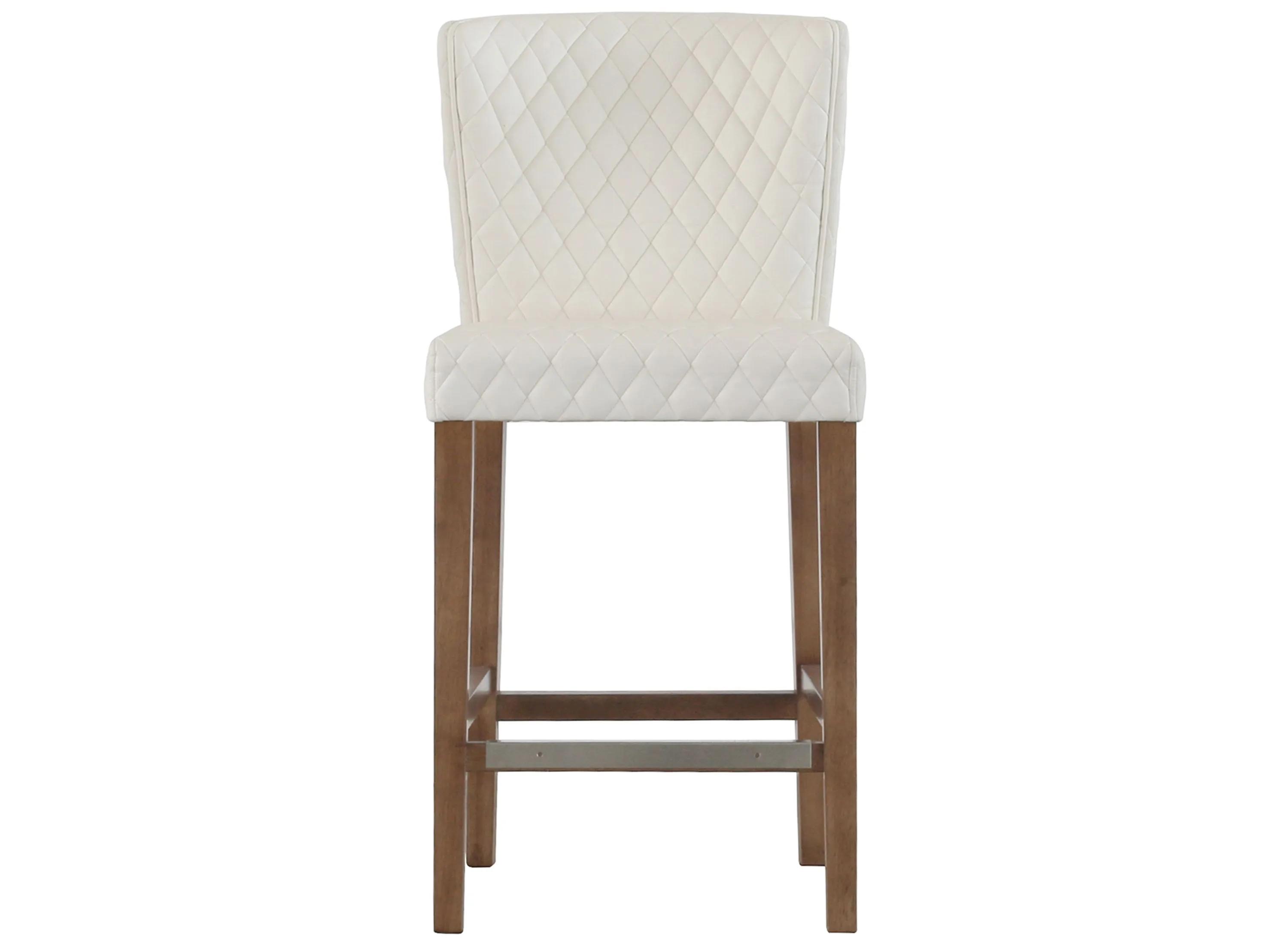 Albie Diamond Stitching PU Leather Counter Stool