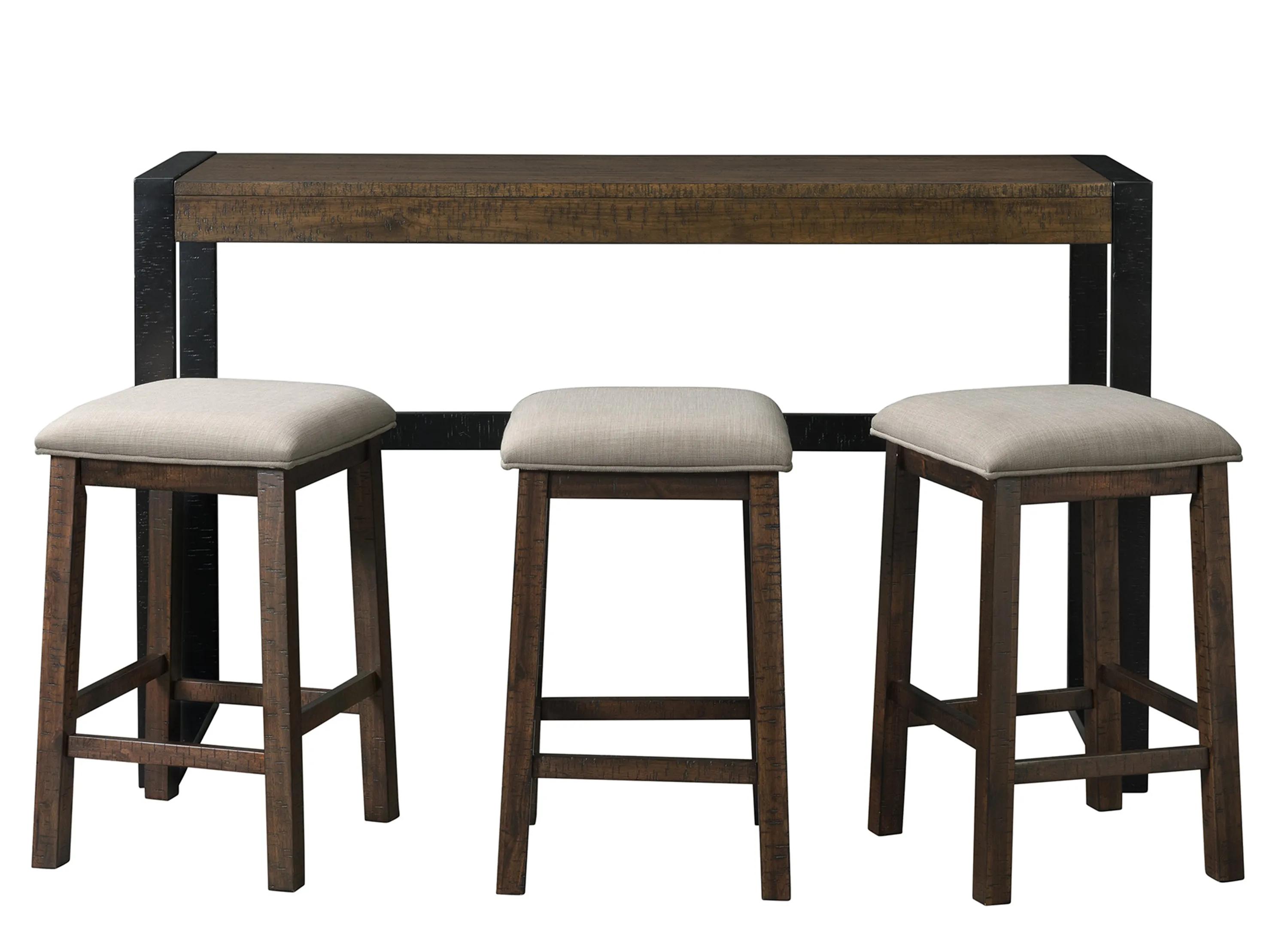 Enrico Brown And Black Multipurpose Bar Table Set
