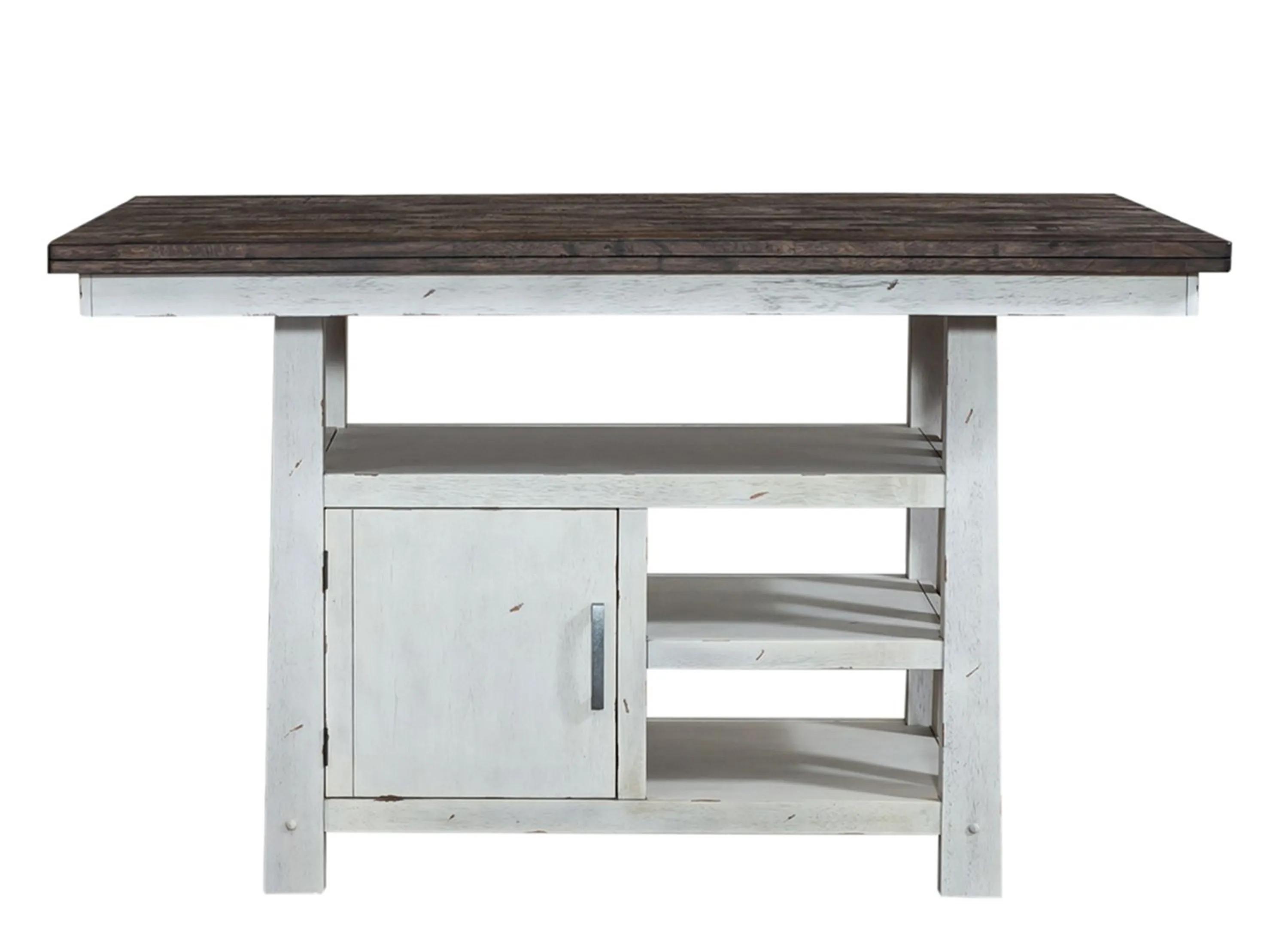 Rustic Haven Two Tone White Gathering Height Dining Room Set
