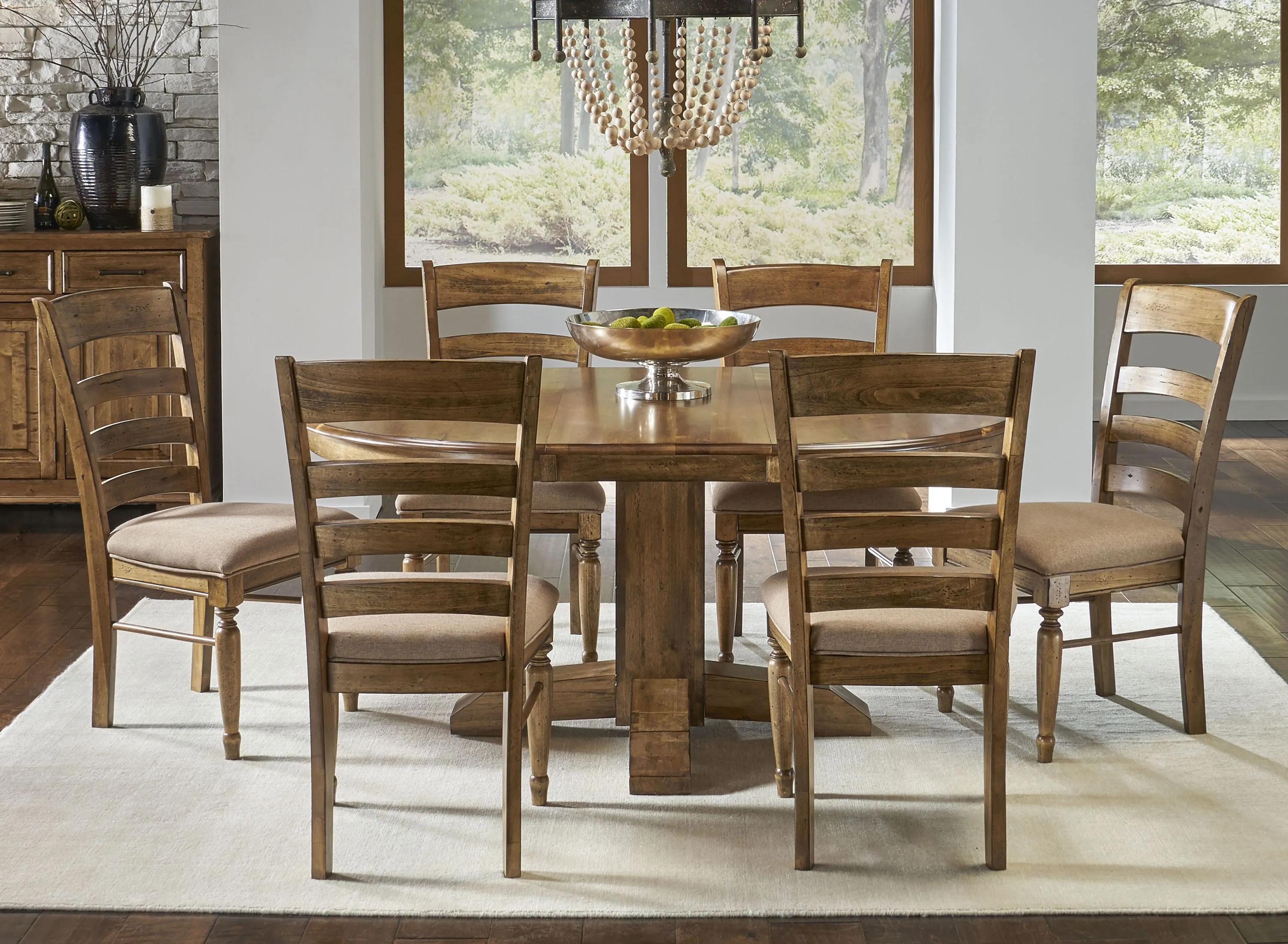 794232130 Bennett 7-pc. Dining Set w/ Round Pedestal Table sku 794232130