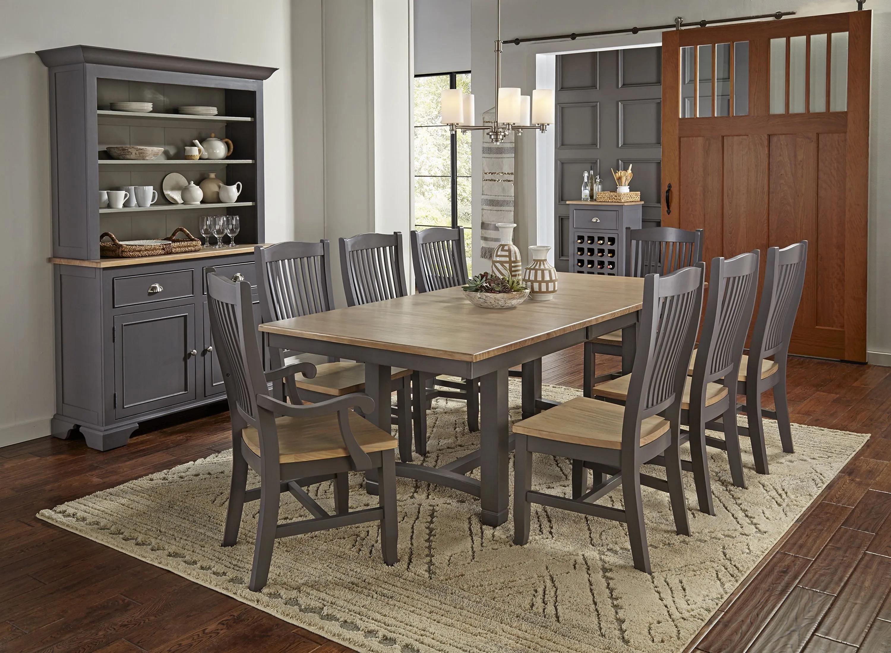 Port Townsend 9-pc. Rectangular Trestle Dining Set