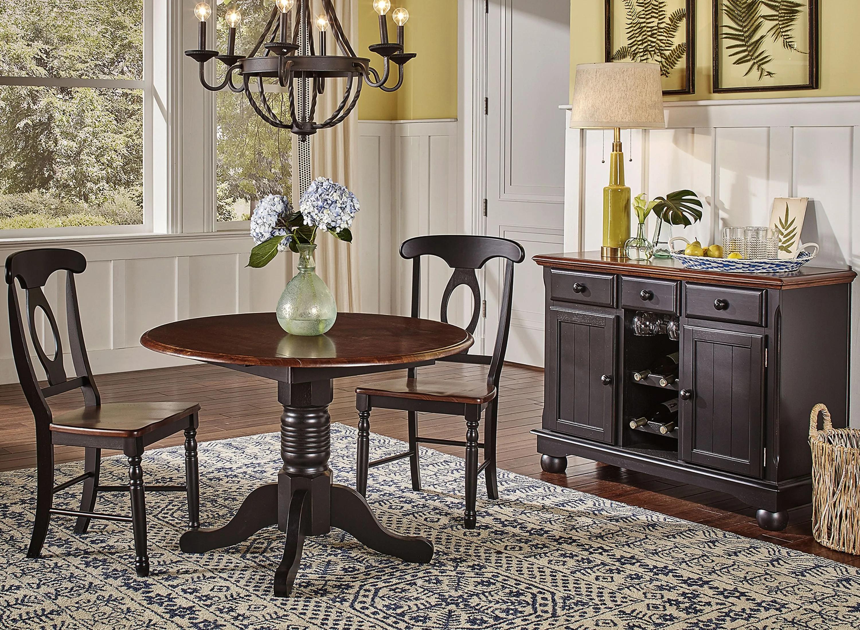 British Isles 3-pc. Round Napoleon Dining Set with Drop-Leaves