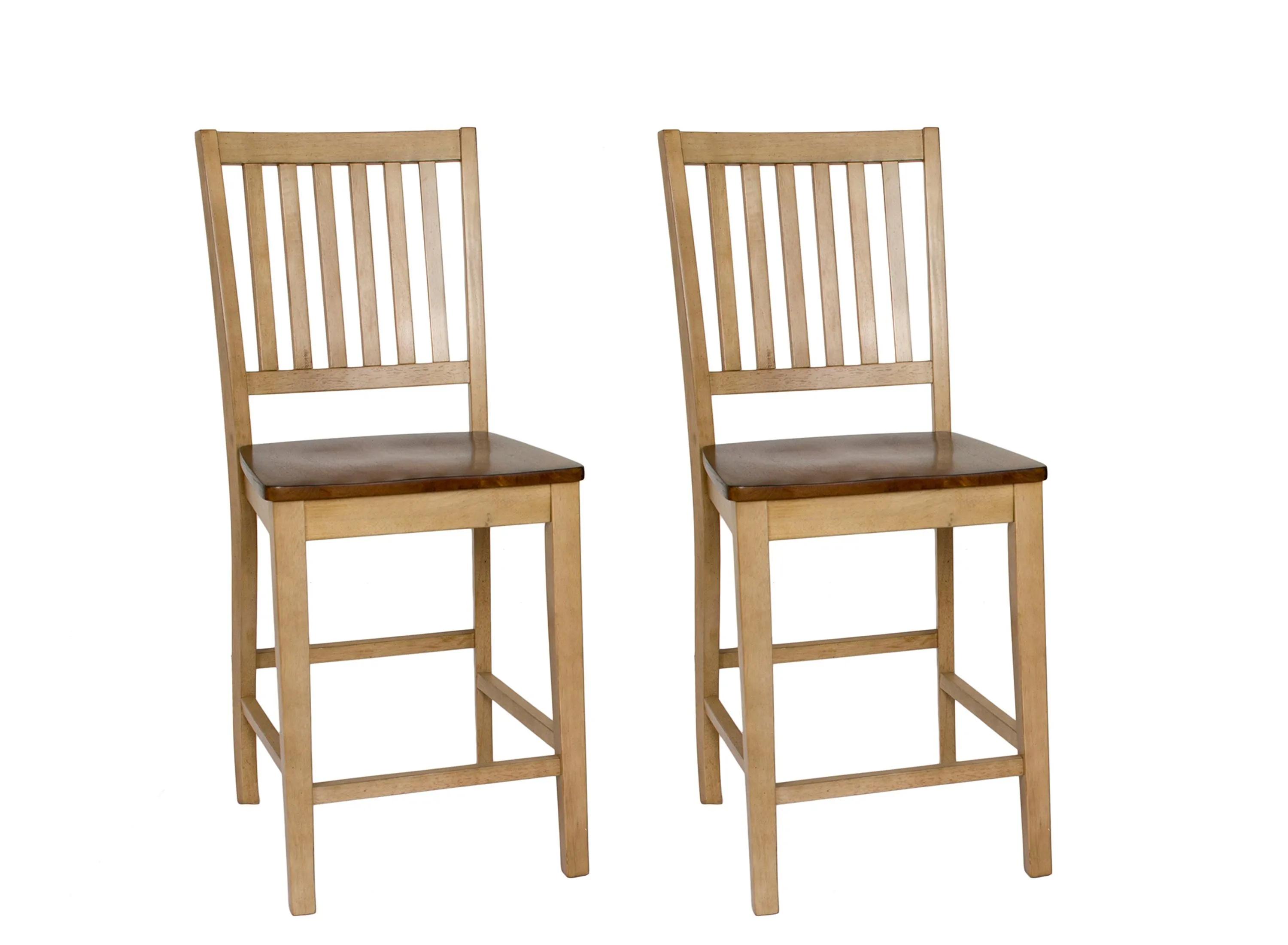 Brook Slat Back Barstool: Set of 2