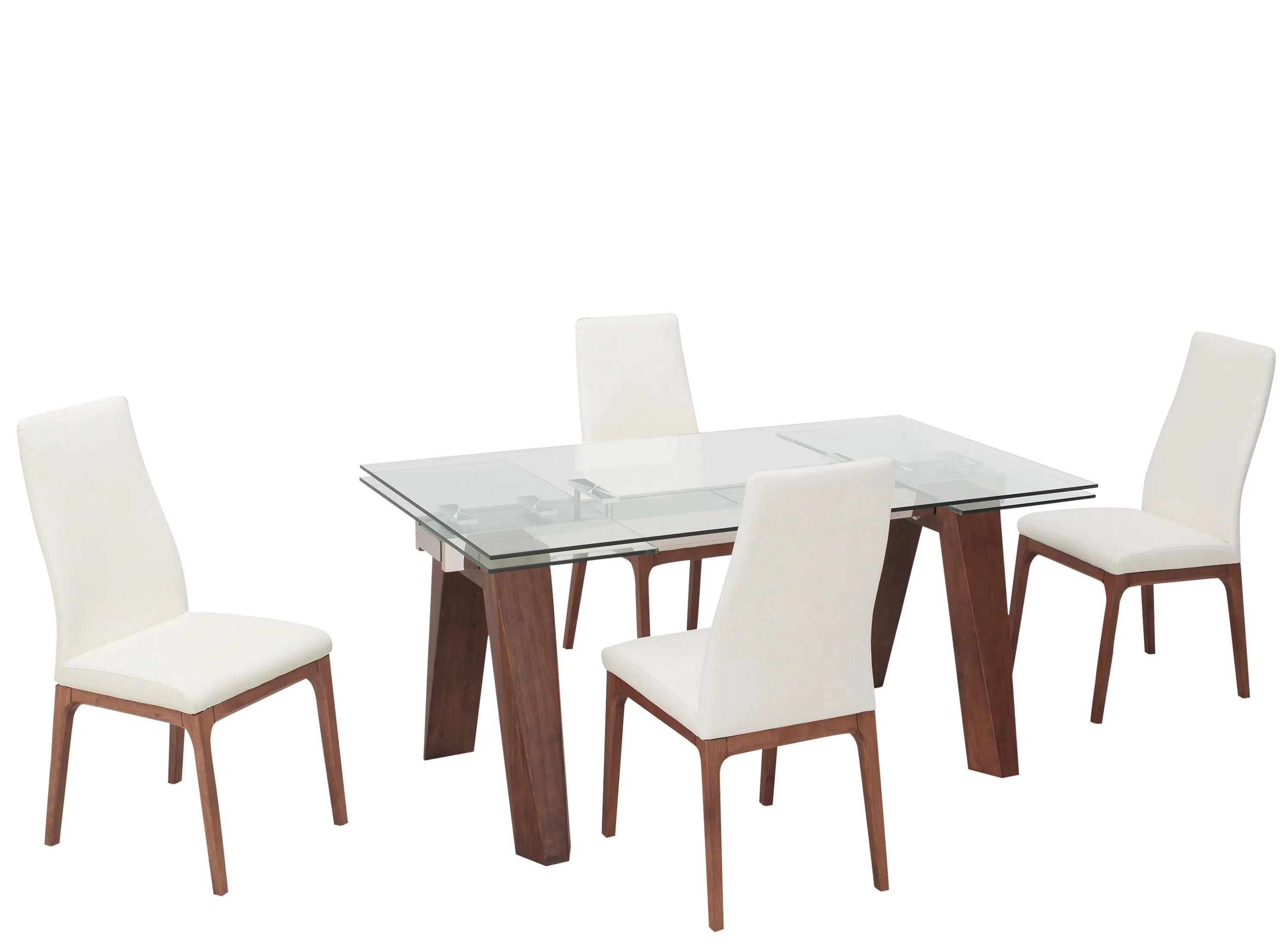 Sombra 5-pc. Dining Set (4 White Chairs)