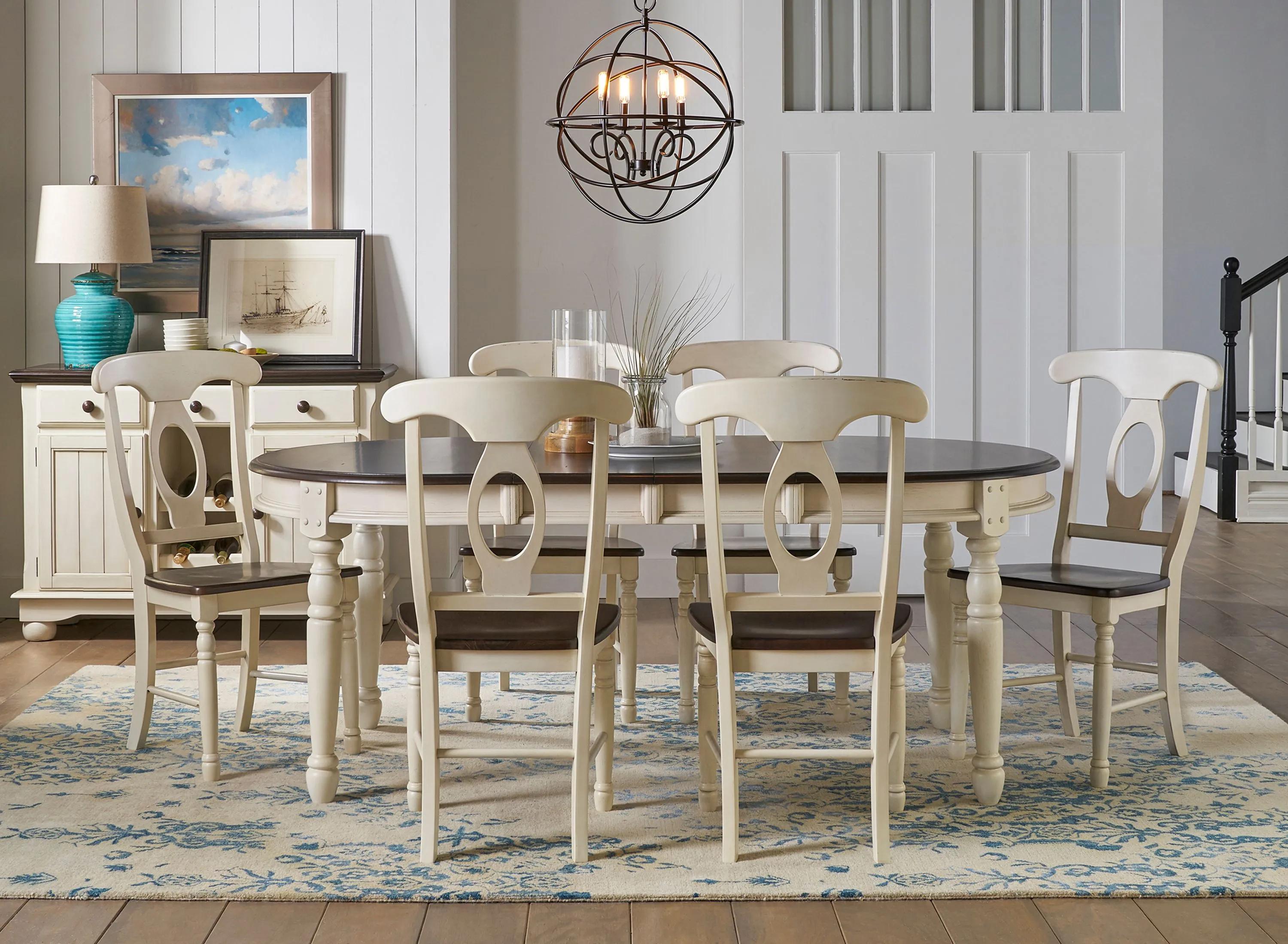 British Isles 7-pc. Double Leaf Napoleon Dining Set