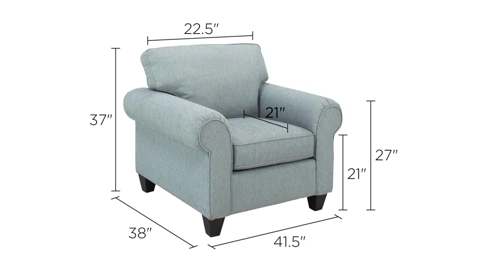 Saige Chenille Chair Dimensions