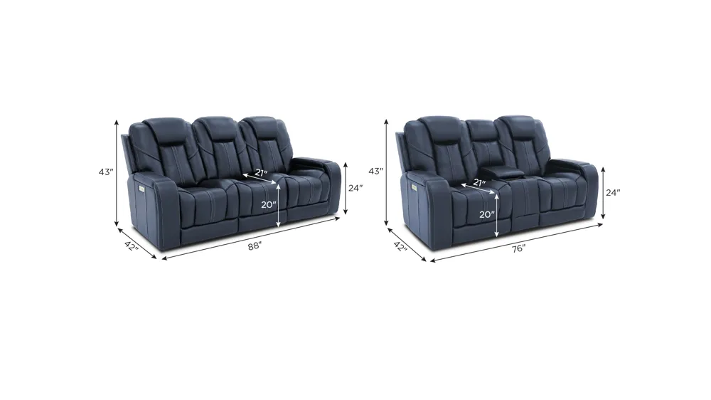 Starlight Triple Power Living Room Set | Raymour & Flanigan