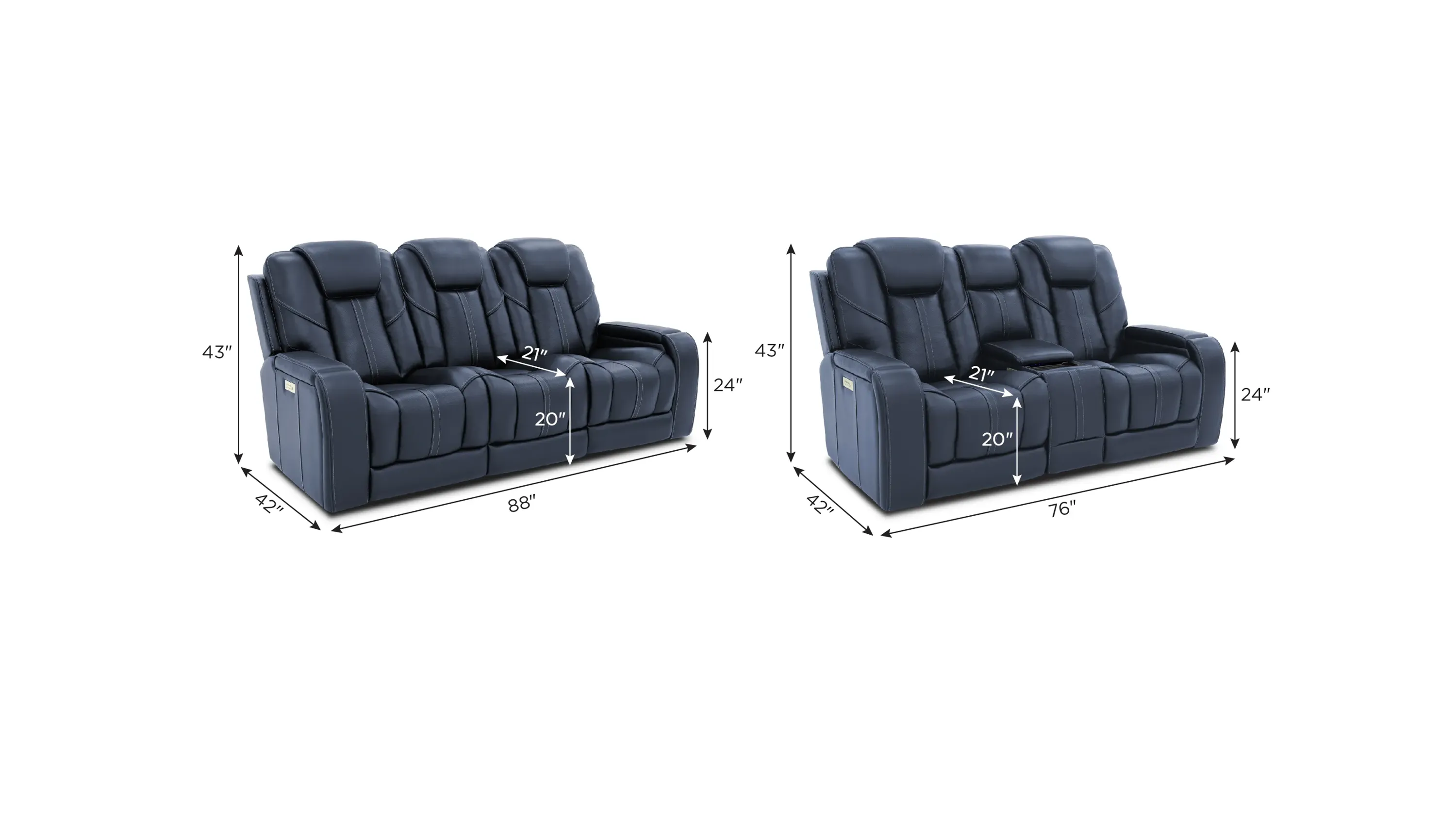 Starlight Triple Power Living Room Set | Raymour & Flanigan