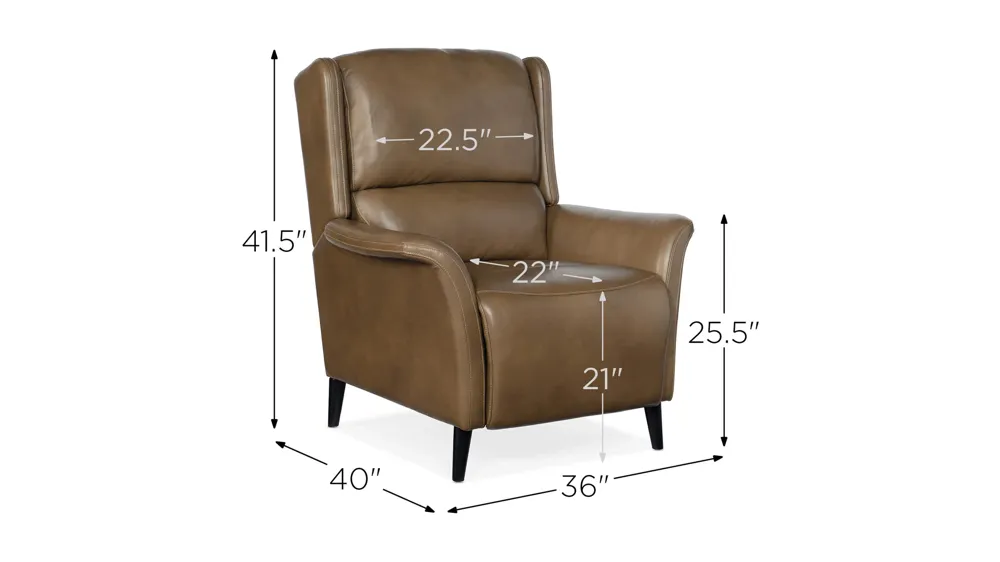 Deacon Power Recliner with Power Headrest Dimensions