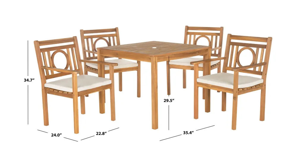 Danez 5-pc Dining Set Dimensions