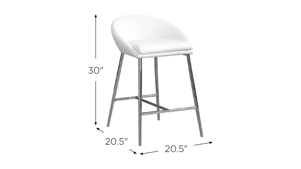 Monarch Saddle Back 30" Barstool- Set of 2 Dimensions