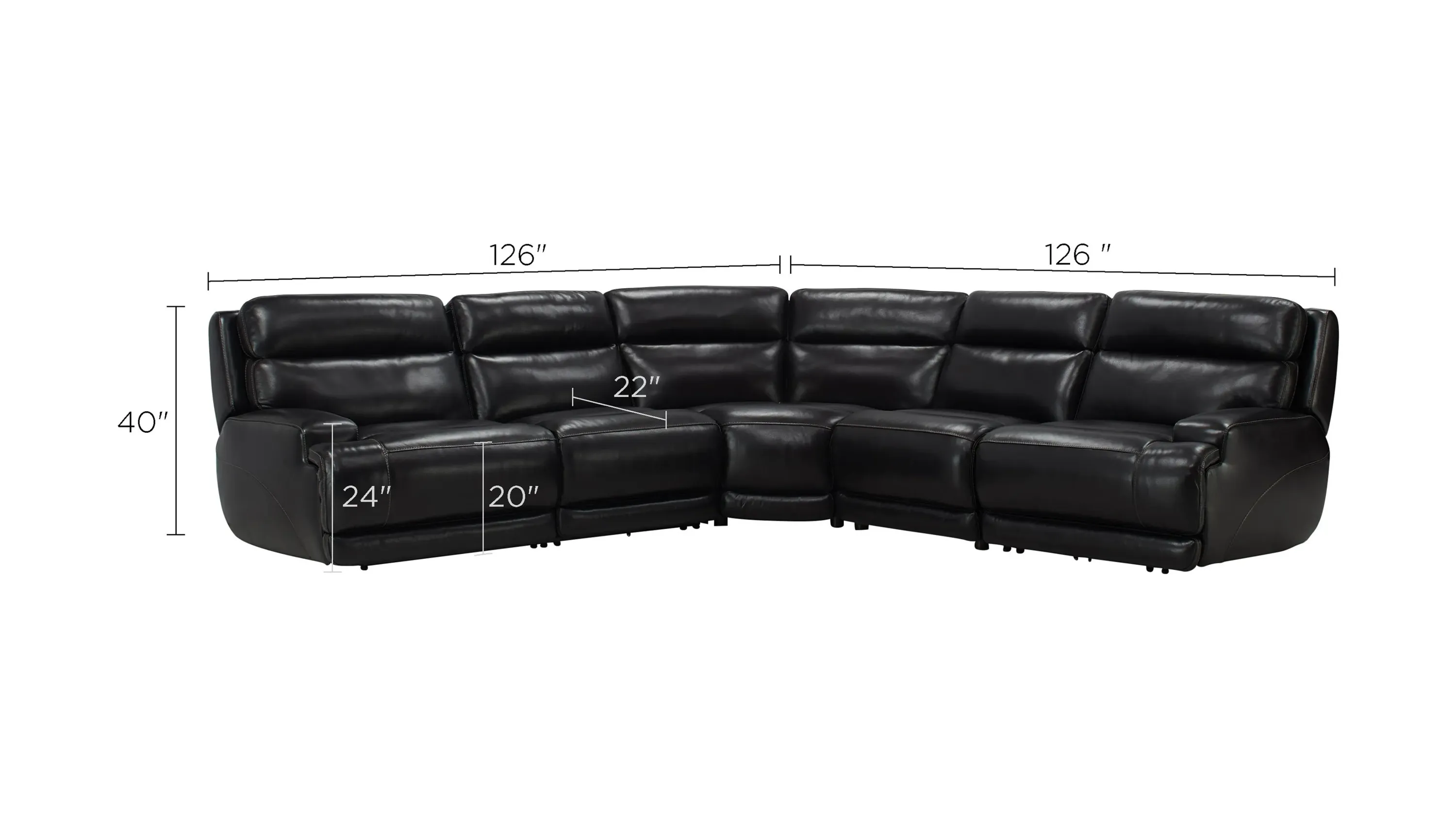 CIRCUS TC レギュラー Tompkins Leather 5-pc. Sectional | Raymour & Flanigan