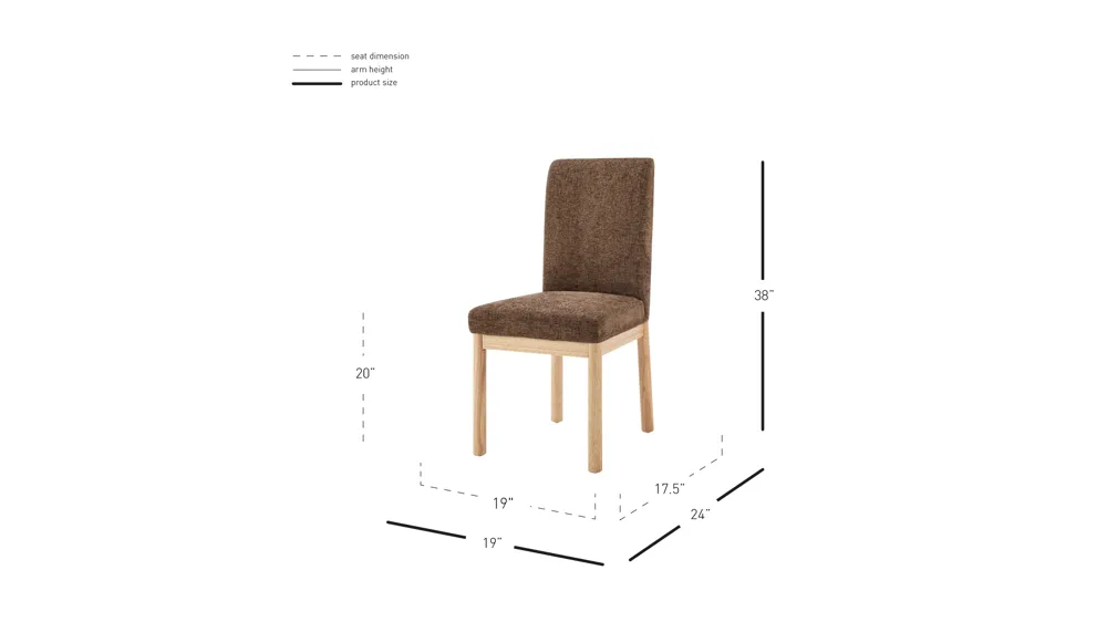 Bloomfield Side Chair- Set of 2 Dimensions