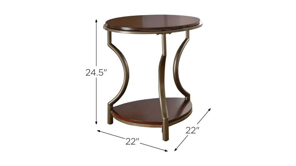 Miles Round End Table Dimensions