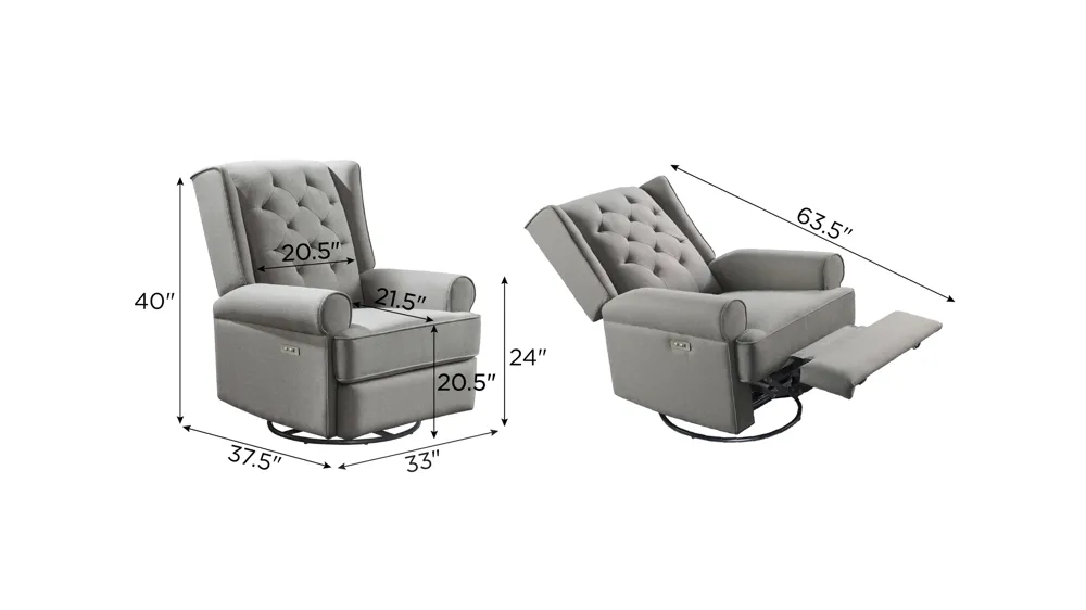 Kori Swivel Power Glider Dimensions