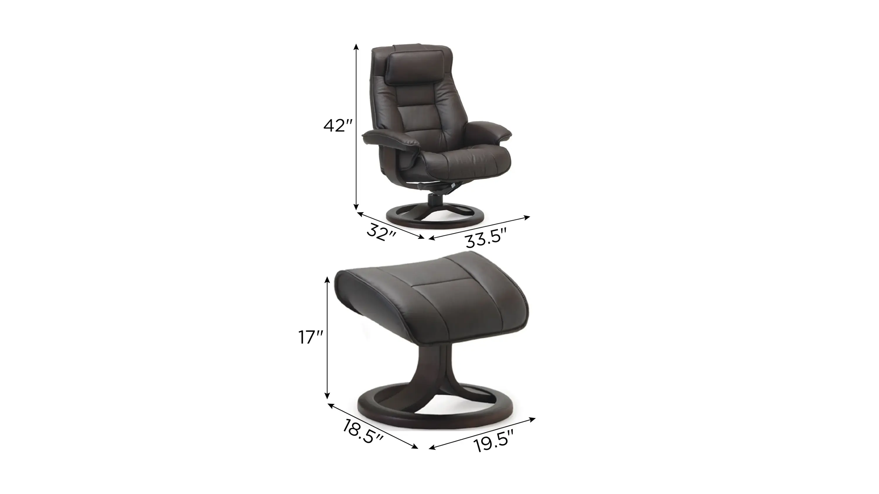 Mustang R Large Recliner and Ottoman - Thumbnail 2
