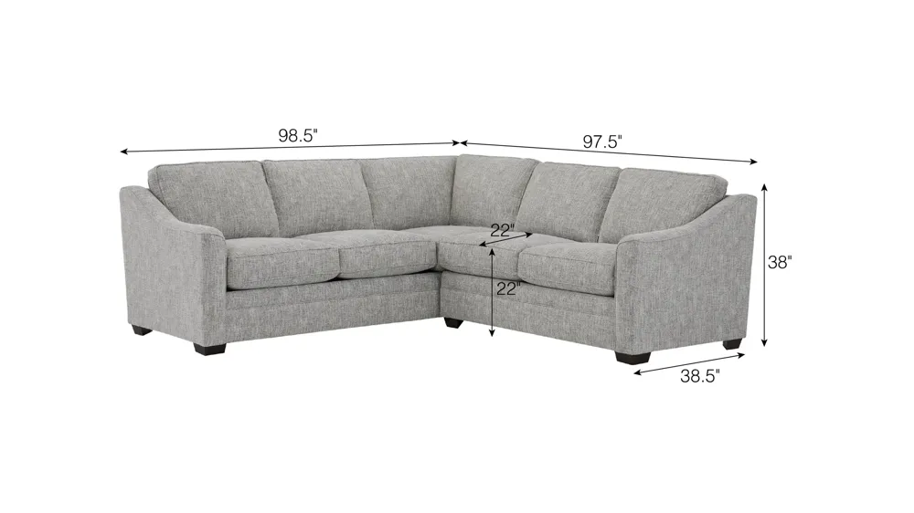 Fairhaven 2-pc. Sectional Dimensions