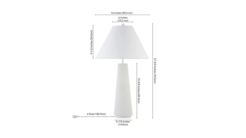 Ingalls Table Lamp Dimensions