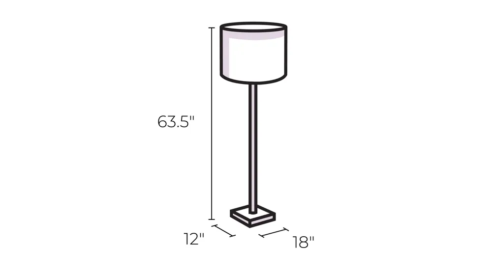 Eliza Floor Lamp Dimensions