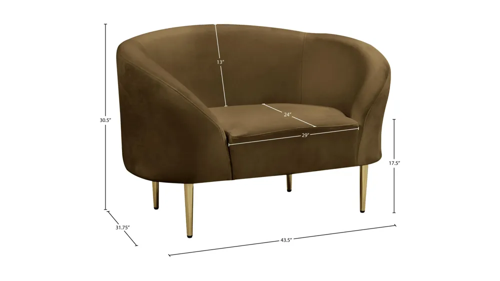 Ritz Velvet Chair Dimensions