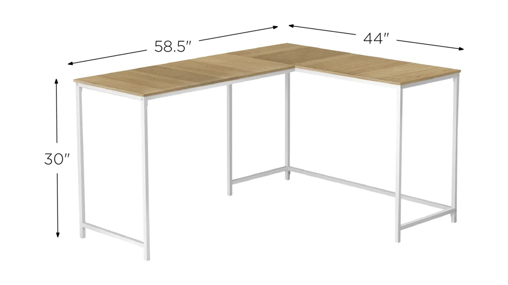 Solomon L-Shaped Computer Desk Dimensions