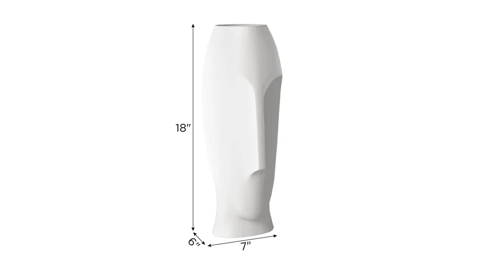 Cobalt Abstract Face Vases Set of 2 Dimensions