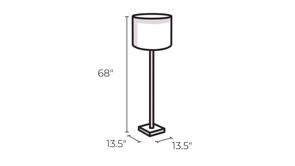 Vega LED Torchiere Dimensions