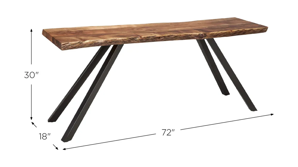 Reese Live Edge Console Table Dimensions