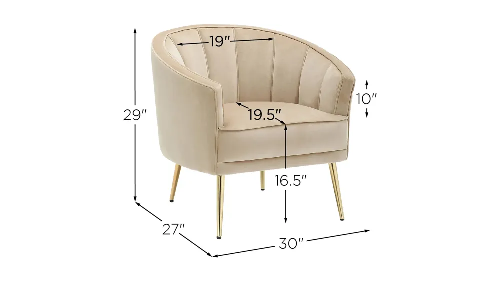 Tania Accent Chair Dimensions