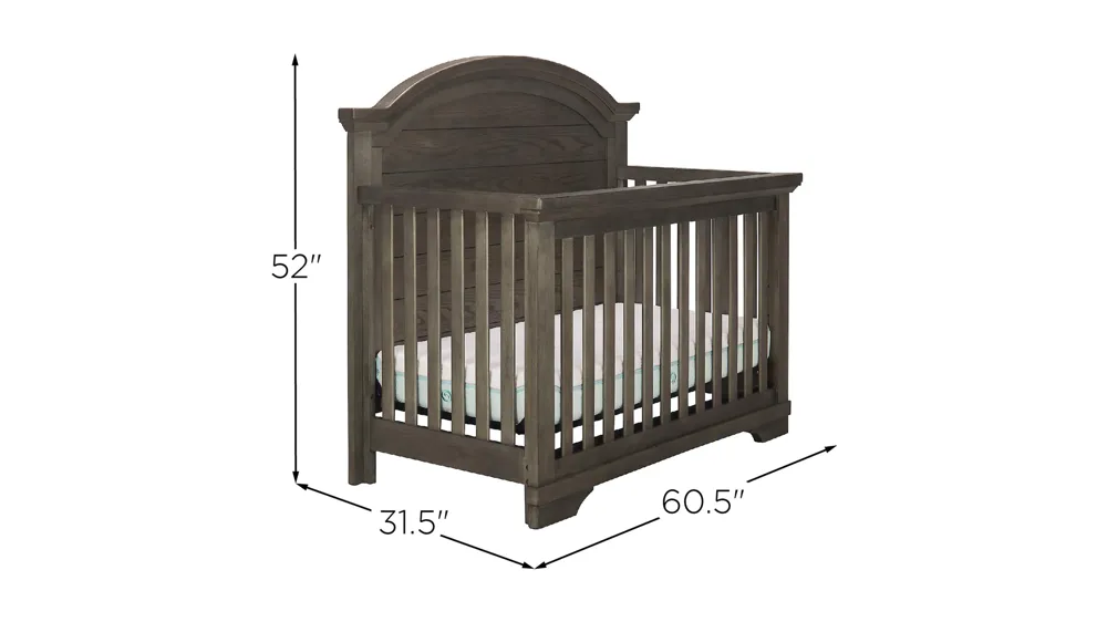 Carter Convertible Crib with Conversion Rails Dimensions