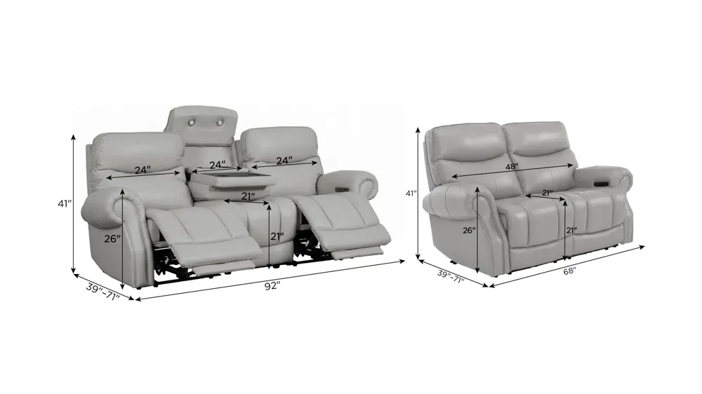 Brooks Living Room Set Dimensions