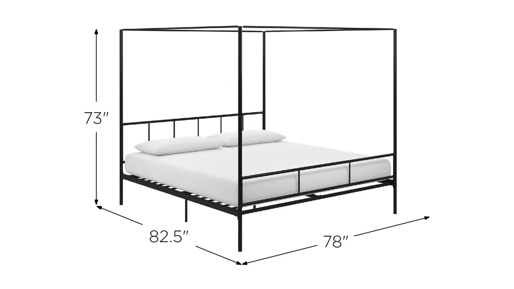 Marion Canopy Bed King Dimensions