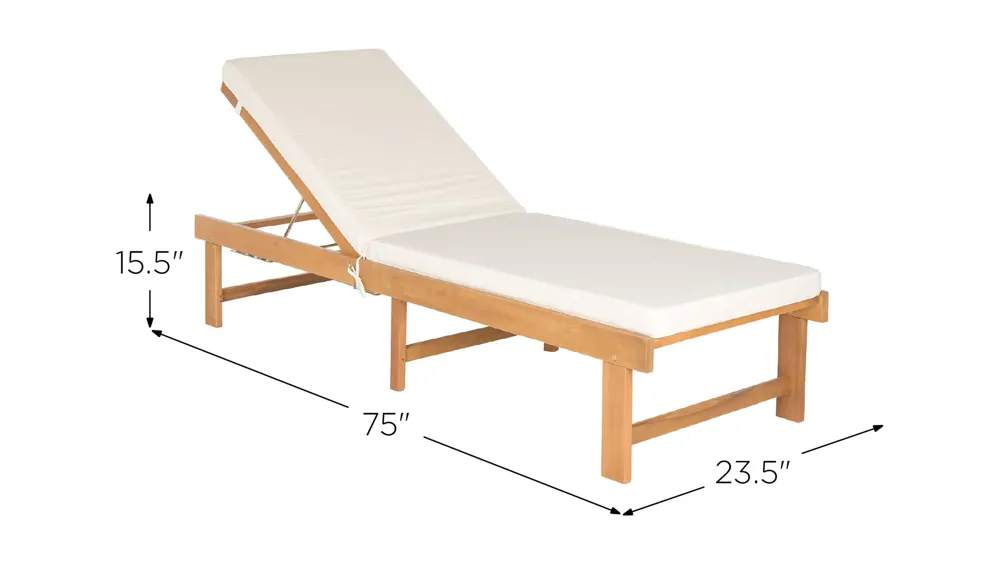 Tia Outdoor Chaise Lounge Chair Dimensions