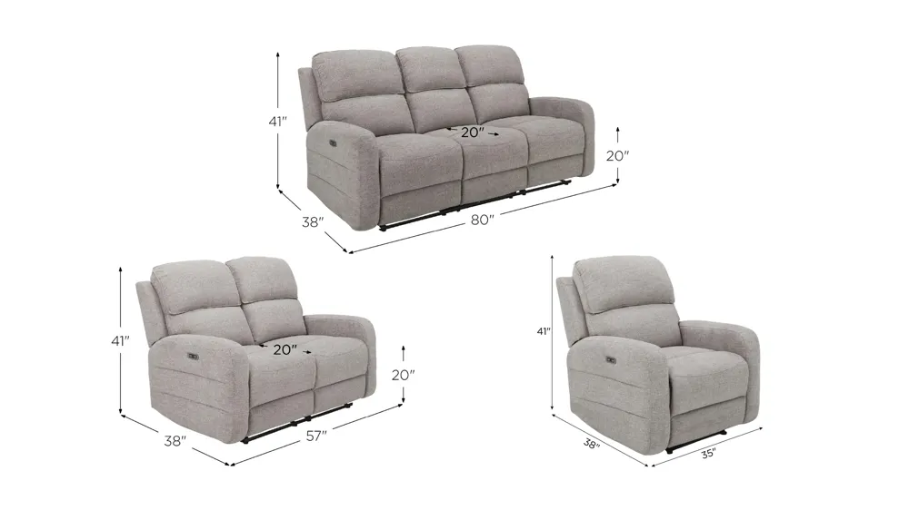 Everitt Living Room Set Dimensions