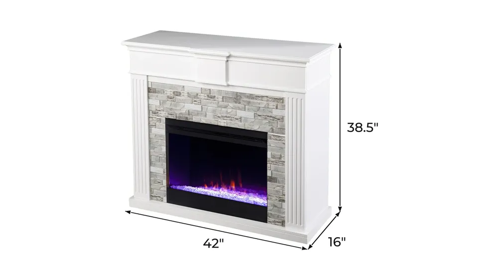 Claire Color Changing Fireplace Dimensions