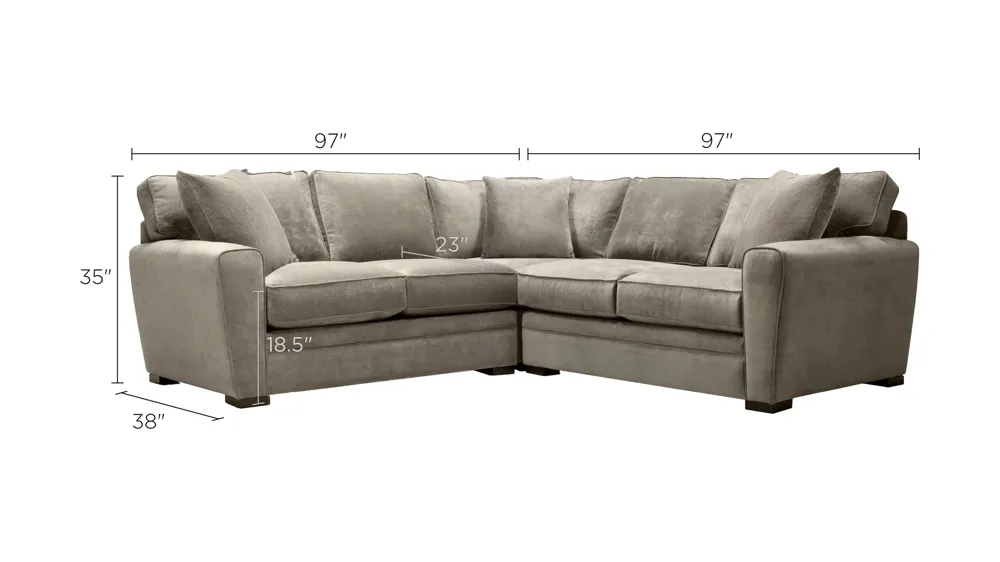Artemis II 3-pc. Sectional Dimensions