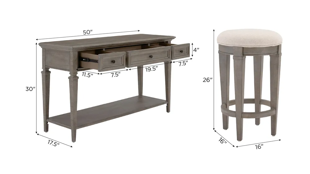 Ashford 4-pc. Occasional Tables Dimensions