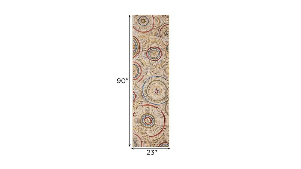 Marina Basket Circles Indoor/Outdoor Area Rug Dimensions
