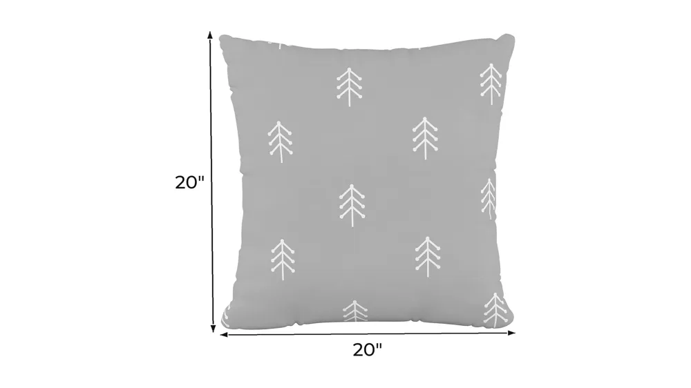 20" Holiday Trees Pillow Dimensions