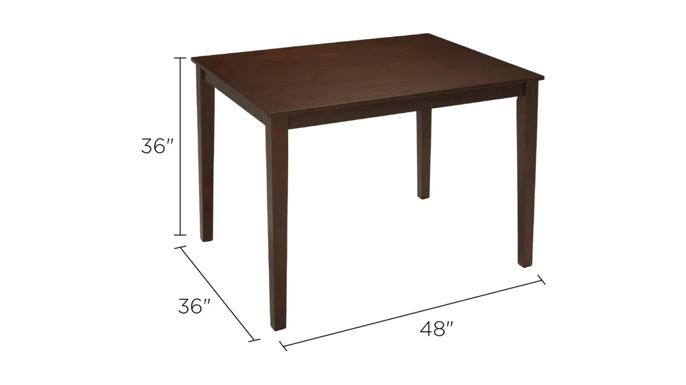 52nd Street Counter-Height Dining Table Dimensions