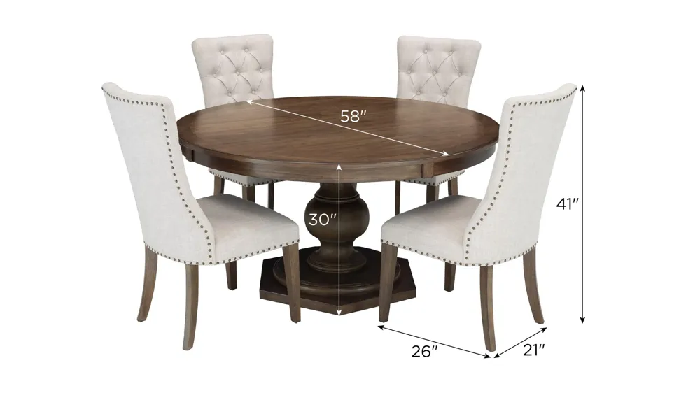 Tatum 5-pc. Dining Set Dimensions