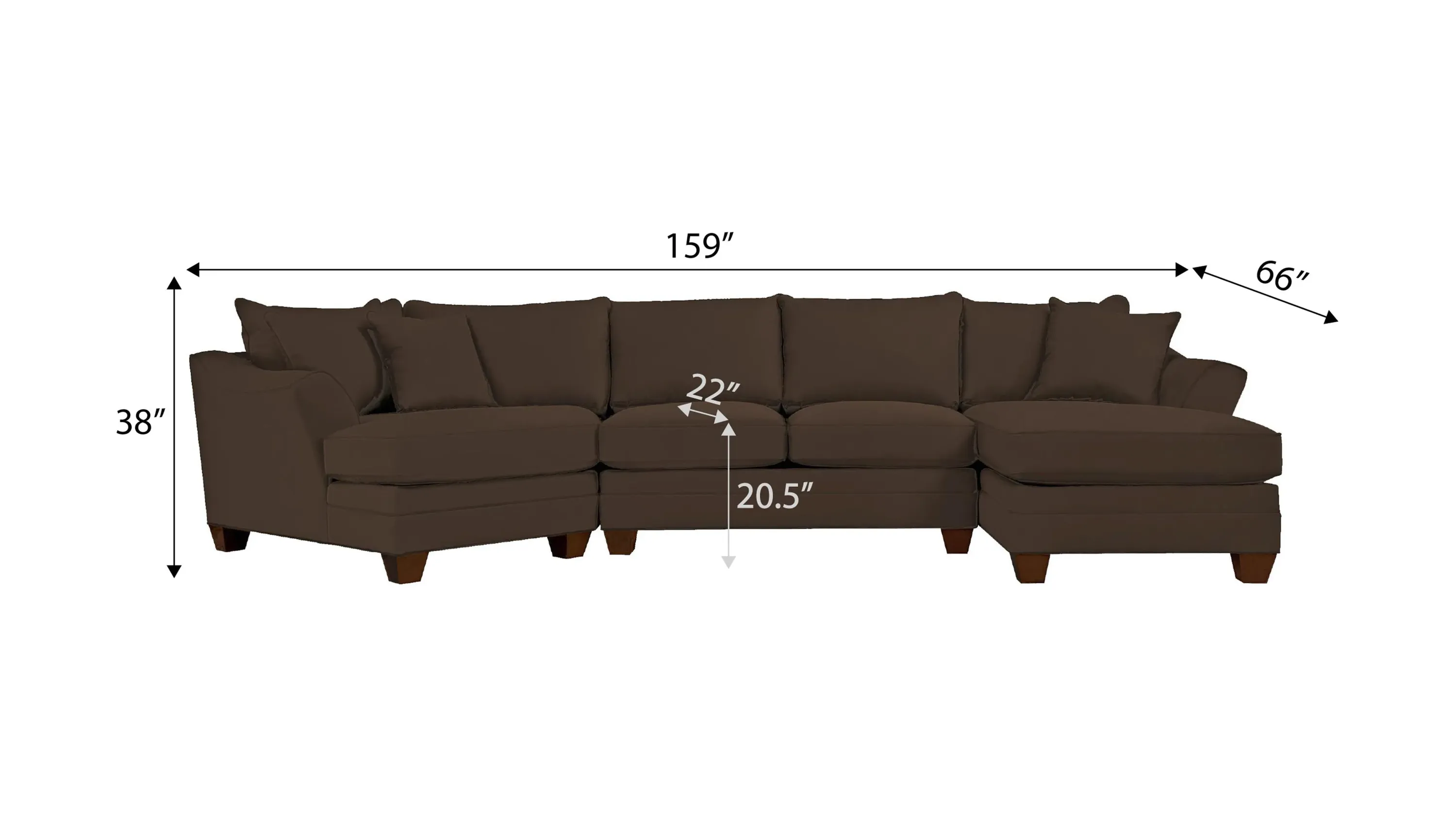 Foresthill 3-pc. Right Hand Facing Sectional Sofa | Raymour & Flanigan