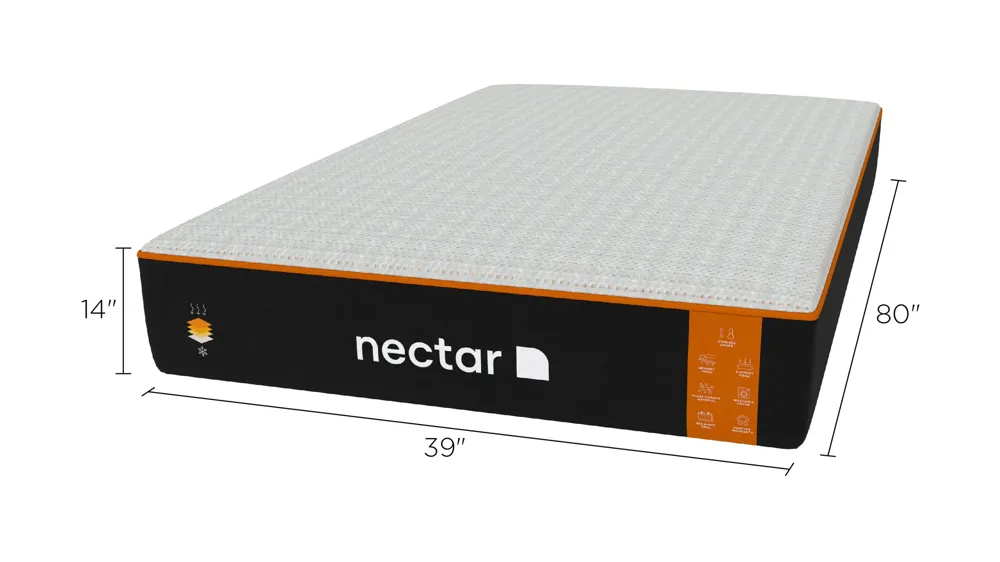 Nectar Premier Copper Medium Memory Foam Mattress Dimensions