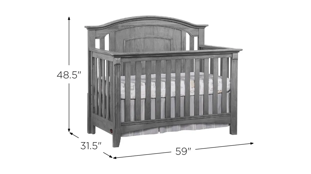 Willowbrook 4-in-1 Convertible Crib with Conversion Kit - 3-pc. Dimensions