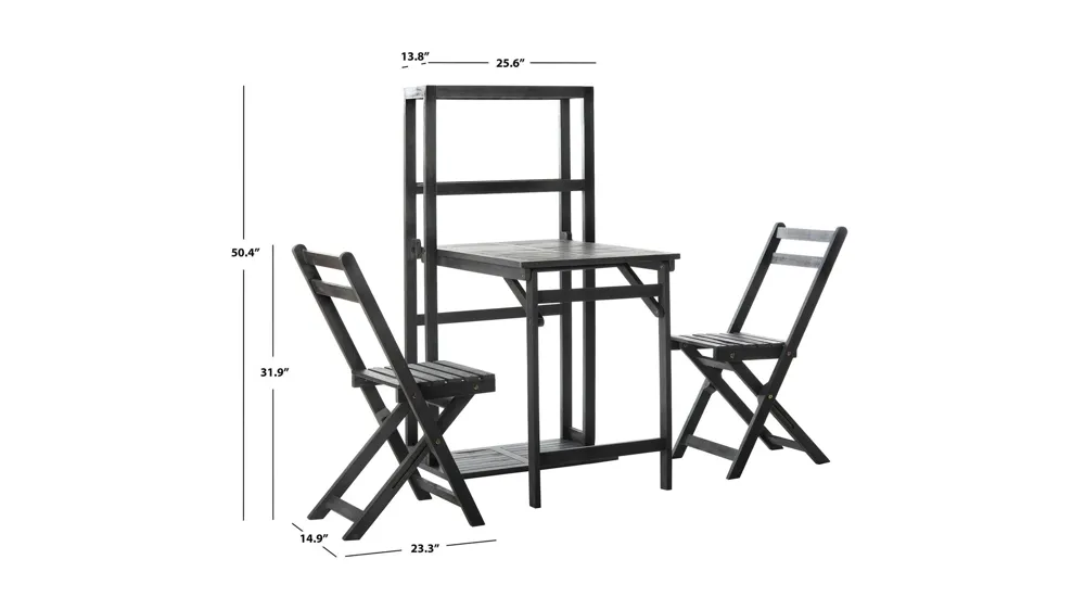 Euan 3-pc. Outdoor Cabinet Dining Set Dimensions