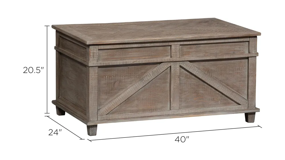Parkland Falls Storage Trunk Dimensions